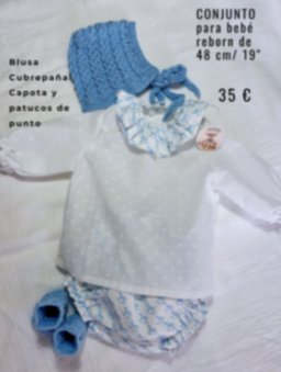 Blusa Cubrepañal Capota y patucos de punto.jpg